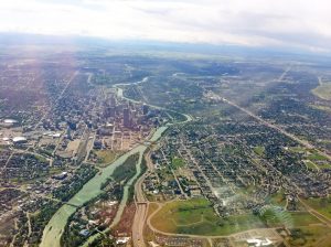 Calgary Downtown Luftaufnahme