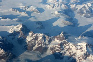 Erneut ein Flug über Grönland.