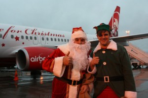 Mit dem Air Berlin Weihnachtsflieger ging es nach Helsinki.