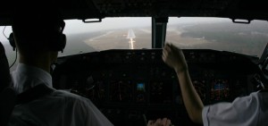 Bei der Landung in Berlin war ich im Cockpit mit dabei.