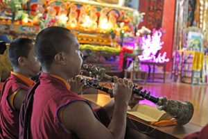 Die buddhistischen Mönche sorgten für eine atemberaubende Stimmung