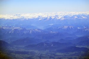 Blick über das Salzburger Land in Richtung Zentralalpen