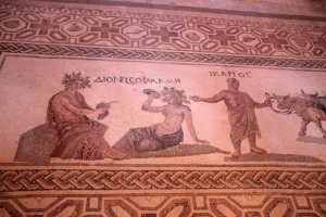 Das Haus des Dionysos ist nach diesem Mosaik mit dem Weingott benannt