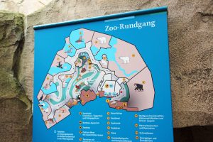 Karte mit Plan für einen Besuch im Zoo am Meer in Bremerhaven