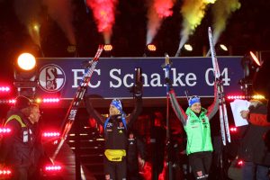 Vanessa Hinz und Simon Schempp sollten später auf Schalke gewinnen
