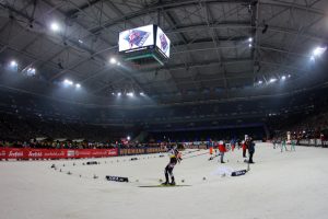 Nirgendwo sonst findet Biathlon in einem Stadion statt