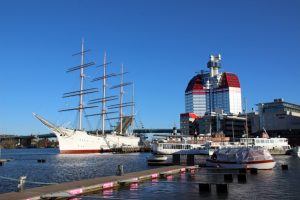 Hier in Göteborg liegt auch das größte je in Skandinavien gebaute Segelschiff die Viking