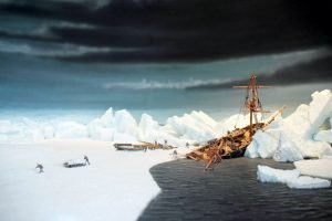 1870 ging das Segelschiff Hansa bei einem Unglück im Eis verloren