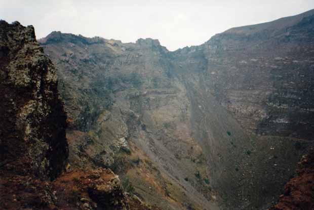Der Krater des Vesuvs
