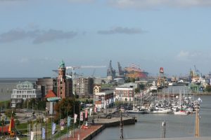 Vom Dach des Klimahauses hat man einen tollen Blick auf Bremerhaven