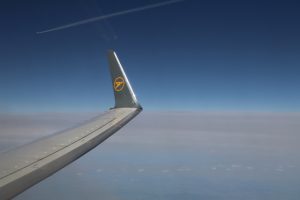 Wolken gab es auf dem Flug mit Condor nach Zypern nur wenige