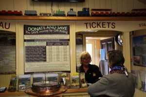 Ticketschalter der Vale of Rheidol Railway in Wales