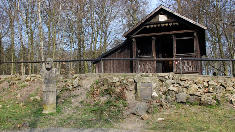 Die Hütte, in der Ernst von Bandel, der Erbauer des Herrmansdenkmals wohnte