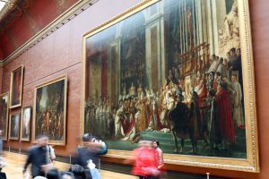 Die Kaiserkrönung Napoleons von Jaques Louis David im Louvre Museum in Paris