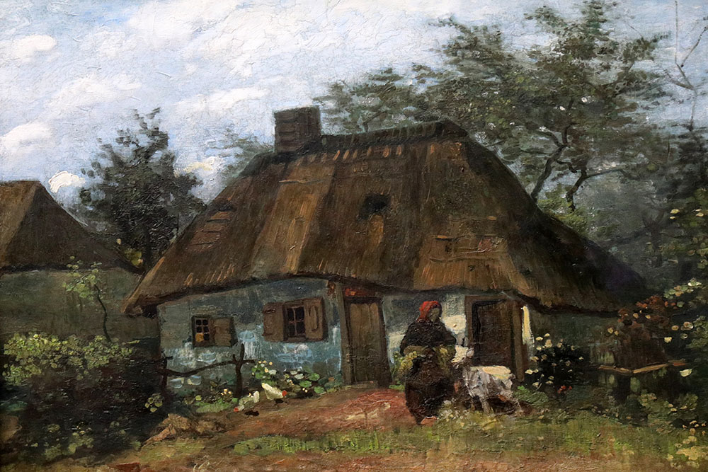 Vincent van Gogh - Bauernhaus in Nuenen. Eines der frühen Werke des Holländers im Städel Museum Frankfurt