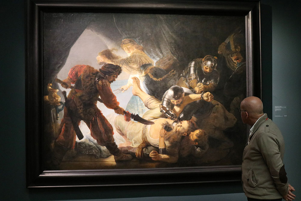 Rembrandt van Rijn - Die Blendung Simsons, Gemälde bzw. Bild oder Kunstwerk im Städel Museum Frankfurt