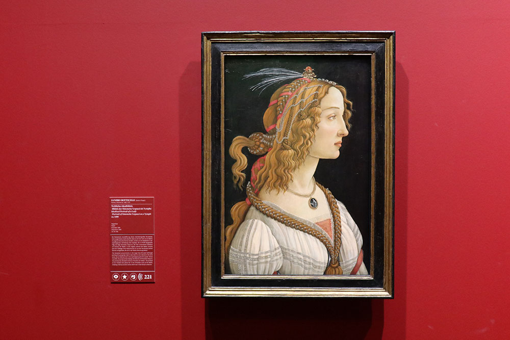 Sandro Botticelli - Weibliches Idealbildnis (Bildnis der Simonetta Vespucci) im Städel Museum Frankfurt, Kunst um 1480