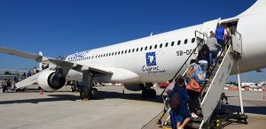 Ein Airbus A320 der Cobalt Airline auf dem Weg von Düsseldorf nach Zypern