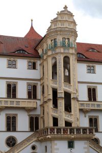 Der sogenannte Wendelstein von Schloss Hartenfels in Torgau ist auch im Dornröschen Film zu sehen