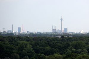 Bis nach Düsseldorf reicht der Blick von der Halde