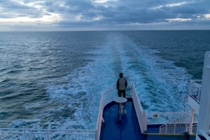 Die DFDS King Seaways auf der Nordsee während einer Minikreuzfahrt von Amsterdam nach Newcastle