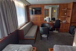 Kommodore Deluxe Kabine auf der DFDS King Seaways, die zwischen Amsterdam und Newcastle fährt