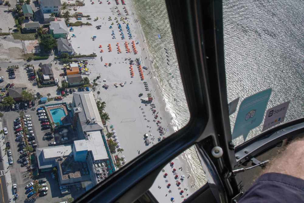 Rudflug mit einem Hubschrauber in Fort Myers Florida USA