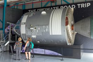 Ein Apollo Raumschiff kann im Kennedy Space Center besichtigt werden.
