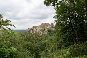 Merianblick an der Burgruine Regenstein – Harzer Wandernadel Stempelstelle HWN 80