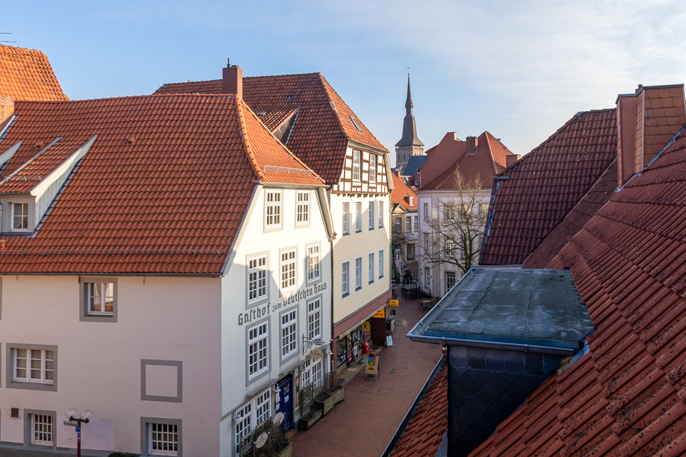 Vom Heger Tor bietet sich dieser Blick über die Osnabrücker Altstadt.