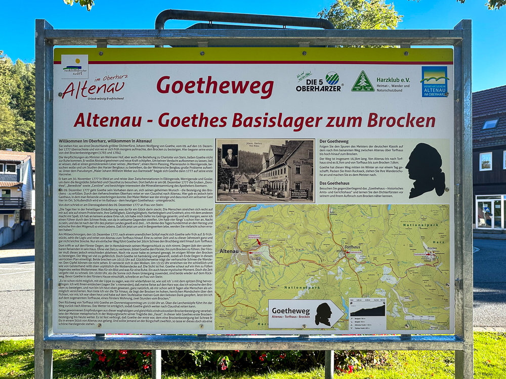Johann Wolfgang von Goethe in Altenau im Harz