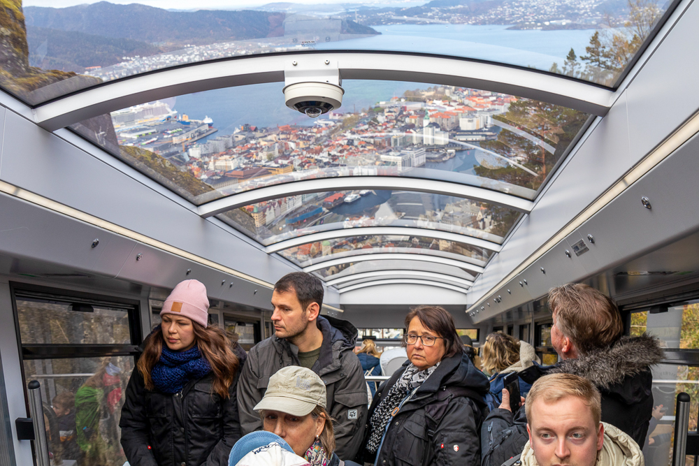 Ausflug mit der Floybanen in Bergen auf einer Kreuzfahrt mit der AIDAnova