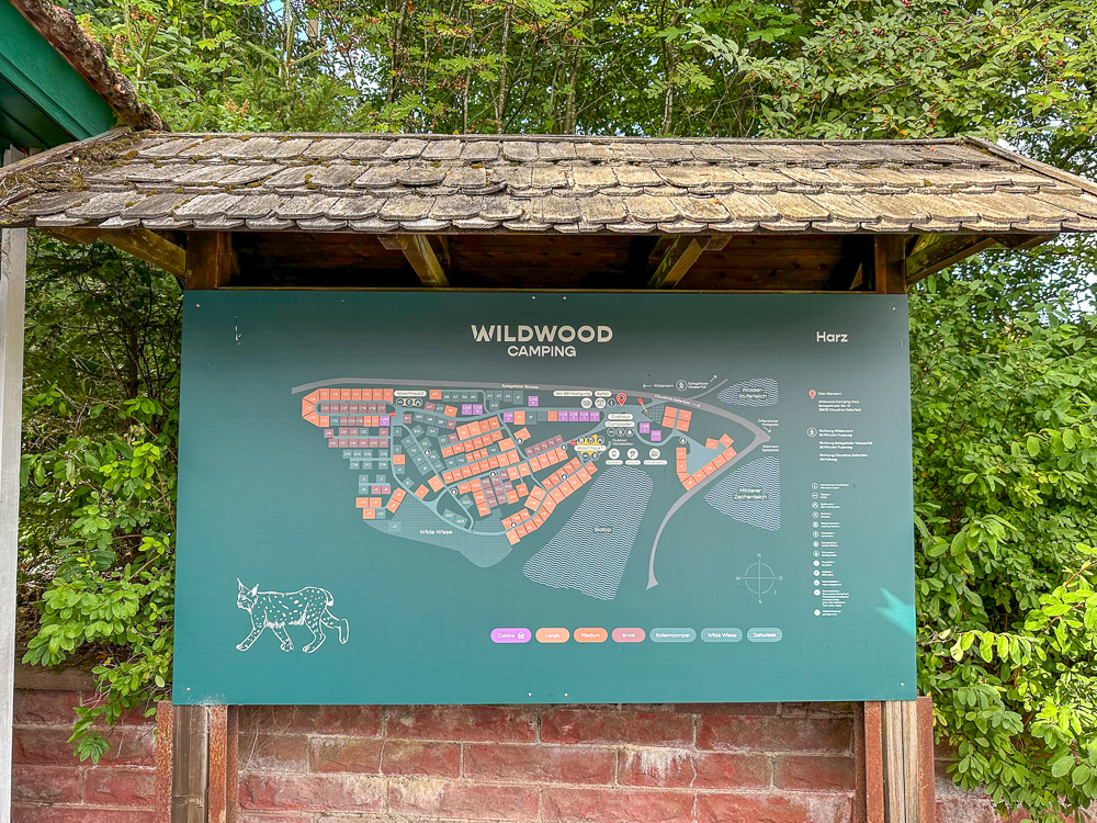 Campingplatz Wildwood Camping im Harz Lageplan